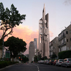 Generated Broadcasting tower in Tel-Aviv