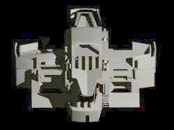 Generative design of a museum, axonometric view 2