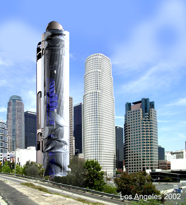 Generative design in Los Angeles, tower in downtown 1