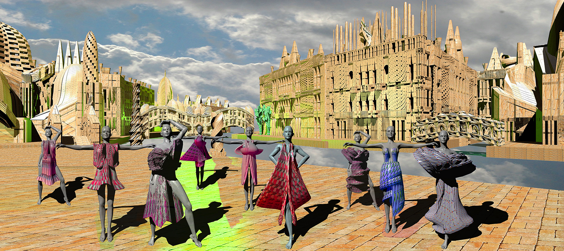 3D model of Generated possible Venezia with fashion exhibition